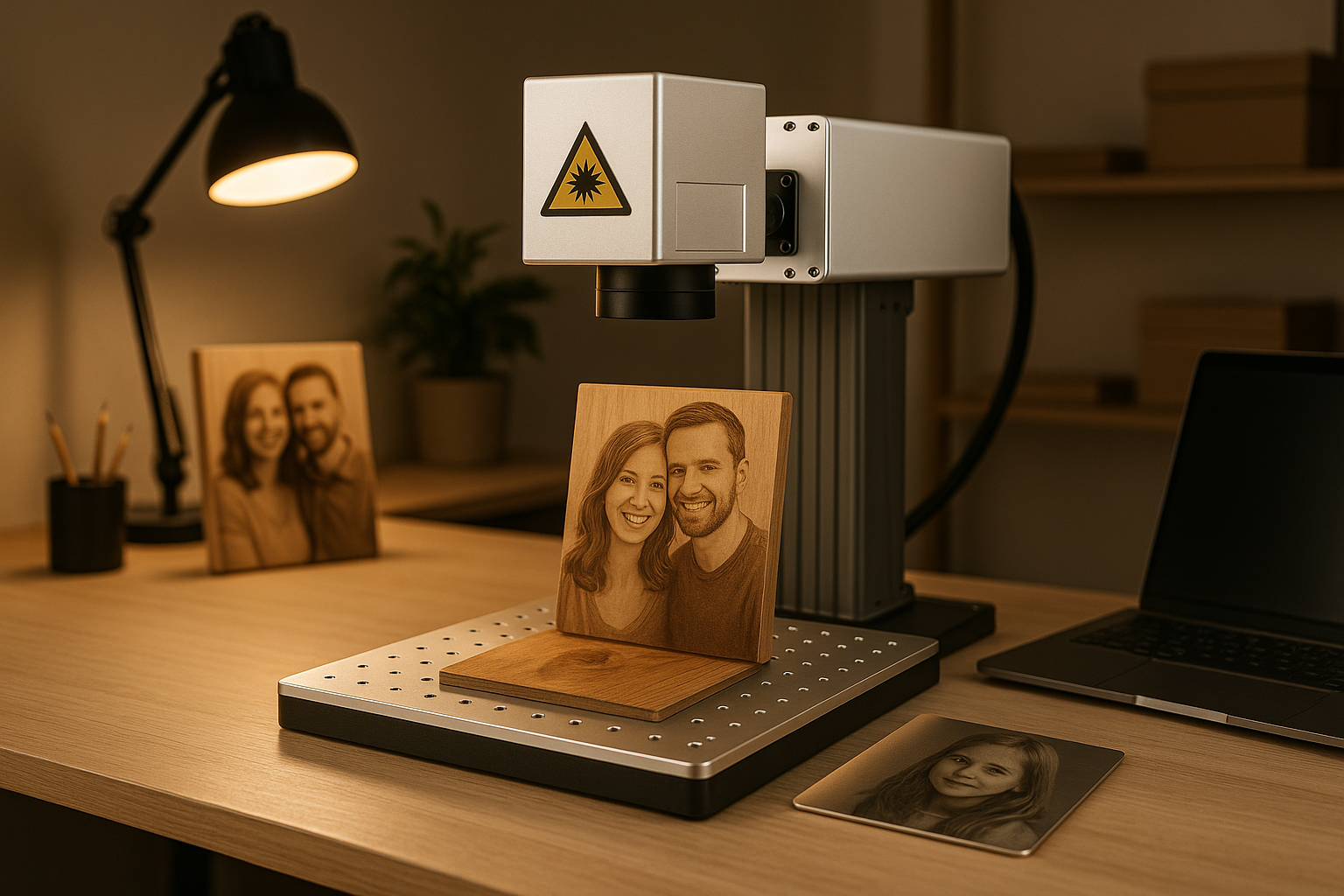 Professional background for laser engraving business